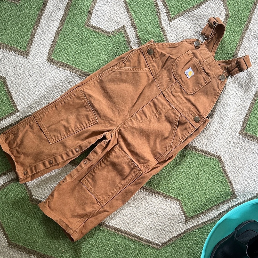 Carhartt Tan Bib Overalls 24 mos